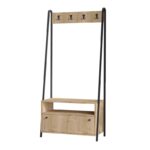 Έπιπλο εισόδου Wendy καρυδί μελαμίνη μεταλλικό πλαίσιο 84x35x170εκ ed13251 - Image 4