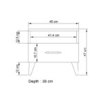 Κομοδίνο Levin ανθρακί μελαμίνη 45x38x47cm ed13253 - Image 2