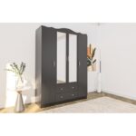 Ντουλάπα Lavinia ανθρακί μελαμίνη 140x50x186εκ ed13258 - Image 5