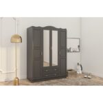 Ντουλάπα Bahar ανθρακί μελαμίνη 140x50x186εκ ed13259 - Image 5