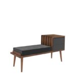 Έπιπλο εισόδου Rino καρυδί ανθρακί μελαμίνη 120x45x40εκ ed1326 - Image 4