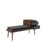 Έπιπλο εισόδου Rino καρυδί ανθρακί μελαμίνη 120x45x40εκ ed1326 - Image 3