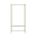 Ντουλάπα Frank χρυσό μέταλλο μεταλλικά πόδια 80x35x170εκ ed13315 - Image 3