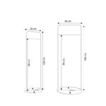 Ντουλάπα Oberhausen χρυσό μεταλλικό 46x34x140εκ ed13317 - Image 2