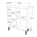 Βιβλιοθήκη Wilo atlantic pine μελαμίνη 69x25x87 6εκ ed13322 - Image 2