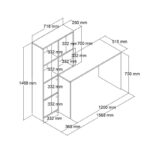 Γραφείο Vorrei plus λευκό oak χρώμα μελαμίνη 156 8x51 5x146 8cm ed13335 - Image 2