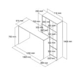Γραφείο Vorrei plus λευκό oak χρώμα μελαμίνη 156 8x51 5x146 8cm ed13336 - Image 2