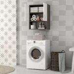 Ντουλάπι μπάνιου Voda καρυδί άσπρη μελαμίνη 60x31x75cm ed13350 - Image 4