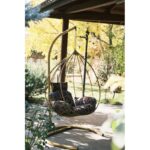 Κουνιστή καρέκλα κήπου Damla χρυσό πολύχρωμο μέταλλο 110x110x196εκ ed13397