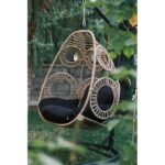 Κουνιστή καρέκλα κήπου Osna μαύρο δρυς μέταλλο 110x110x196εκ ed13398 - Image 3