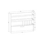 Ράφι κουζίνας Knot άσπρο μελαμίνη 85x15x65εκ ed1339 - Image 2