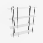 Βιβλιοθήκη Moss άσπρο μαύρο μελαμίνη 160x29 6x180εκ ed13406 - Image 4