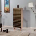 STELLA ΠΑΠΟΥΤΣΟΘΗΚΗ ΛΕΥΚΟ ΜΕΛΑΜΙΝΗ 50x38xH135cm ed134