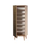 STELLA ΠΑΠΟΥΤΣΟΘΗΚΗ ΛΕΥΚΟ ΜΕΛΑΜΙΝΗ 50x38xH135cm ed134 - Image 3