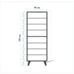 STELLA ΠΑΠΟΥΤΣΟΘΗΚΗ ΛΕΥΚΟ ΜΕΛΑΜΙΝΗ 50x38xH135cm ed134 - Image 2