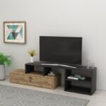 Έπιπλο τηλεόρασης Dora Atlantic Pine μαύρο 120x57 1x58cm ed13528 - Image 5