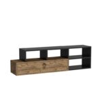 Έπιπλο τηλεόρασης Dora Atlantic Pine μαύρο 120x57 1x58cm ed13528 - Image 4