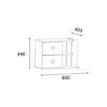 Κομοδίνο Valerin Atlantic Pine Ανθρακί 44 6x40 3x65cm ed13553 - Image 2