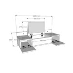 Τουαλέτα κρεβατοκάμαρας Zakkum Lydia μελαμίνη 100x33x39 1cm ed13591 - Image 2