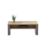 Τραπέζι σαλονιού Manhattan δρυς σκούρο γκρι μελαμίνη 110x60x40εκ ed1359 - Image 2