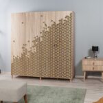 Ντουλάπα ρούχων Trio 180x52x192cm μελαμίνη oak ed1372