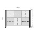 Μπουφέ Sinistra Atlantic Pine μαύρο χρώμα μελαμίνη 126x35xH89cm ed1374 - Image 2