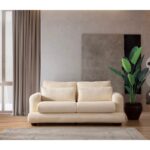 Καναπές διθέσιος River μπεζ χρώμα 200x105x90cm ed13759