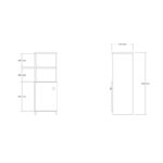 Ντουλάπι Owen ανθρακί μελαμίνη 33 2x31 4x91 8εκ ed13782 - Image 2