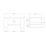 Τραπέζι σαλονιού Iris Sapphire μελαμίνη 80x50x40εκ ed13789 - Image 2