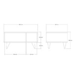 Τραπεζάκι σαλονιού Chiara Sapphire 80x50x40cm μελαμίνη ed13791 - Image 2