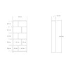 Βιβλιοθήκη Jordan Sapphire μελαμίνη 70x22x161 8εκ ed13796 - Image 2