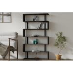 Βιβλιοθήκη Hector ανθρακί μελαμίνη 90x22x162 6εκ ed13799