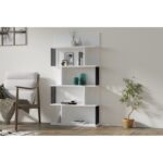 Βιβλιοθήκη Alex άσπρο χρώμα μελαμίνη 80x21 8x160cm ed13810