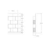 Βιβλιοθήκη Alex άσπρο χρώμα μελαμίνη 80x21 8x160cm ed13810 - Image 2