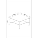 Τραπεζάκι σαλονιού Bicolore καρυδί μαύρο 80x40cm ed13821 - Image 2