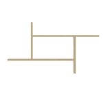 Ραφιέρα Ryan δρυς μελαμίνη 98 9x14 6x55 5εκ ed13876 - Image 2