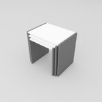 Τραπέζι σαλονιού Nora ανθρακί άσπρο χρώμα 48 6x35x45cm ed13913 - Image 2