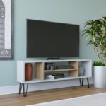 Έπιπλο τηλεόρασης Garvin λευκό oak 120x25x46 6cm ed13922 - Image 3