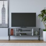 Έπιπλο τηλεόρασης Garvin ανθρακί λευκό 120x25x46 6cm ed13925