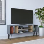 Έπιπλο τηλεόρασης Garvin ανθρακί oak 120x25x46 6cm ed13928 - Image 2
