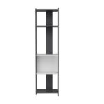 Βιβλιοθήκη Abis Narrow ανθρακί άσπρη μελαμίνη 43 6x26 8x165cm ed13952 - Image 2