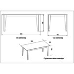 Τραπέζι Polka μελαμίνη μαύρη 180x90x76 8cm ed1395 - Image 2