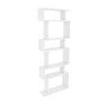 Βιβλιοθήκη Bates άσπρο μελαμίνη 60x19 6x160εκ ed13963 - Image 2