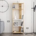 Βιβλιοθήκη Abis Wide oak άσπρη μελαμίνη 58 6x26 8x165cm ed13977 - Image 3