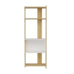 Βιβλιοθήκη Abis Wide oak άσπρη μελαμίνη 58 6x26 8x165cm ed13977 - Image 2