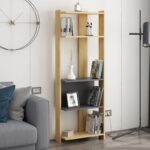 Βιβλιοθήκη Abis Wide oak ανθρακί μελαμίνη 58 6x26 8x165cm ed13982