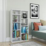 Βιβλιοθήκη Keota άσπρο μελαμίνη 72x25x123 6εκ ed13996