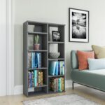 Βιβλιοθήκη Keota ανθρακί μελαμίνη 72x25x123 6εκ ed14006 - Image 3