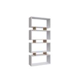 Βιβλιοθήκη Langdon άσπρη oak μελαμίνη 72x25x161cm ed14023 - Image 2