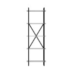 Βιβλιοθήκη Elston μαύρο άσπρο μελαμίνη 60x34x180εκ ed14025 - Image 2